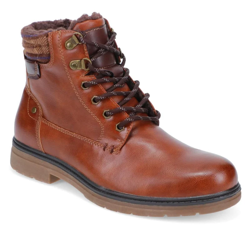 Fur Cuffed Wide Fit Boots - XINGH40009 / 325 765 - Tan