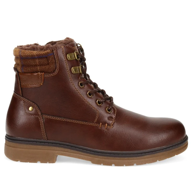 Fur Cuffed Wide Fit Boots - XINGH40009 / 325 765 - Dark Brown