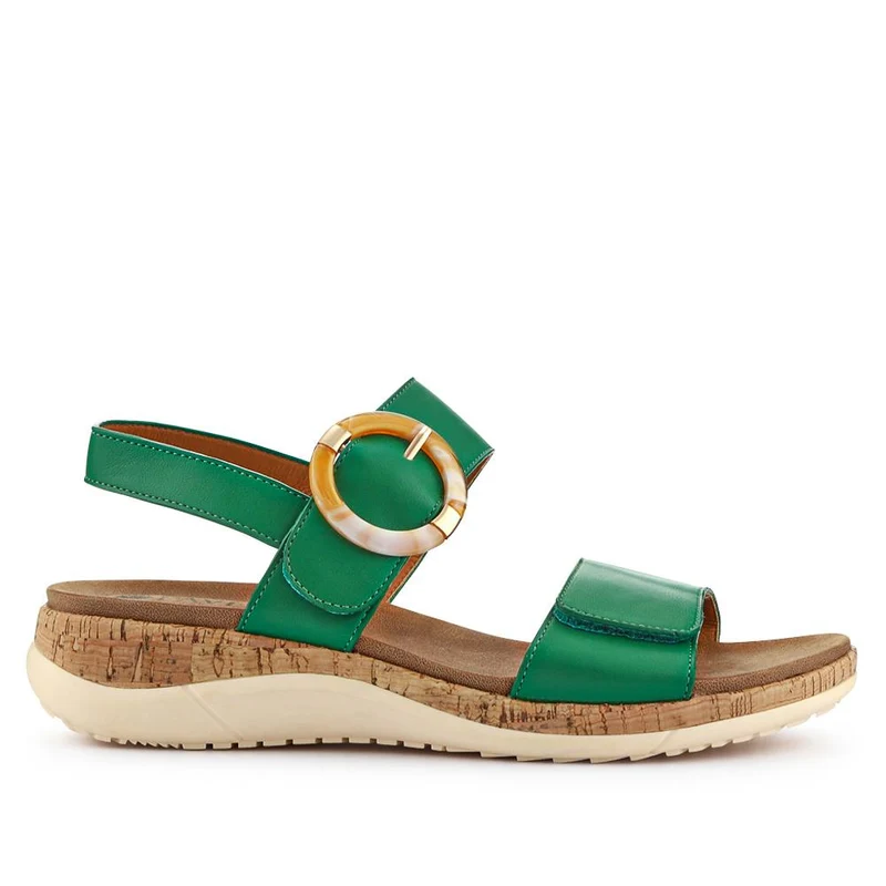 Adjustable Buckle Slingback Comfort Sandals - BAIZH39003 / 325 100 - Green