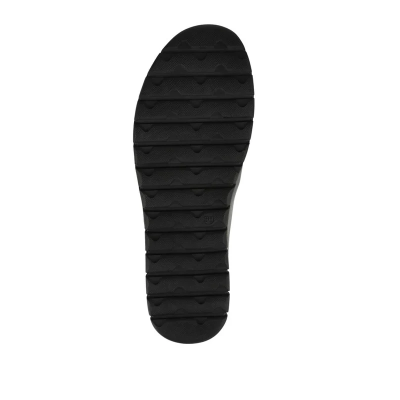 Wide Fit Leather Touch Fasten Monk Shoes - KF42011 / 328 427 - Black