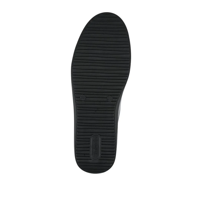 Remonte Leather Zip & Lace Trainers - DRS42505 / 327 736 - Black Patent