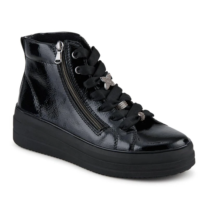 Remonte Leather Zip & Lace Hi-Top Trainers - DRS42506 / 327 737