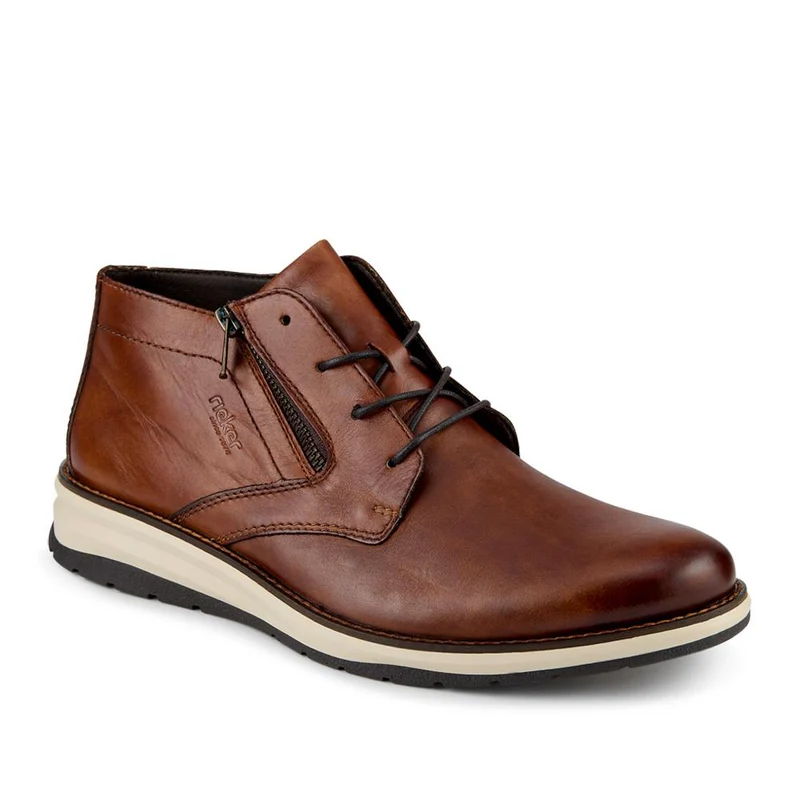 Rieker Zip & Lace Leather Smart Shoes - RKR42503 / 327 704