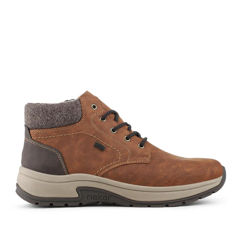 Rieker Extra Wide Zipped Walking Boots - RKR42537 / 328 102 - Tan