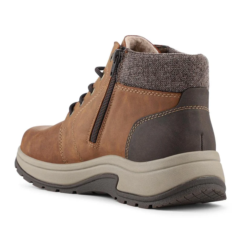 Rieker Extra Wide Zipped Walking Boots - RKR42537 / 328 102 - Tan
