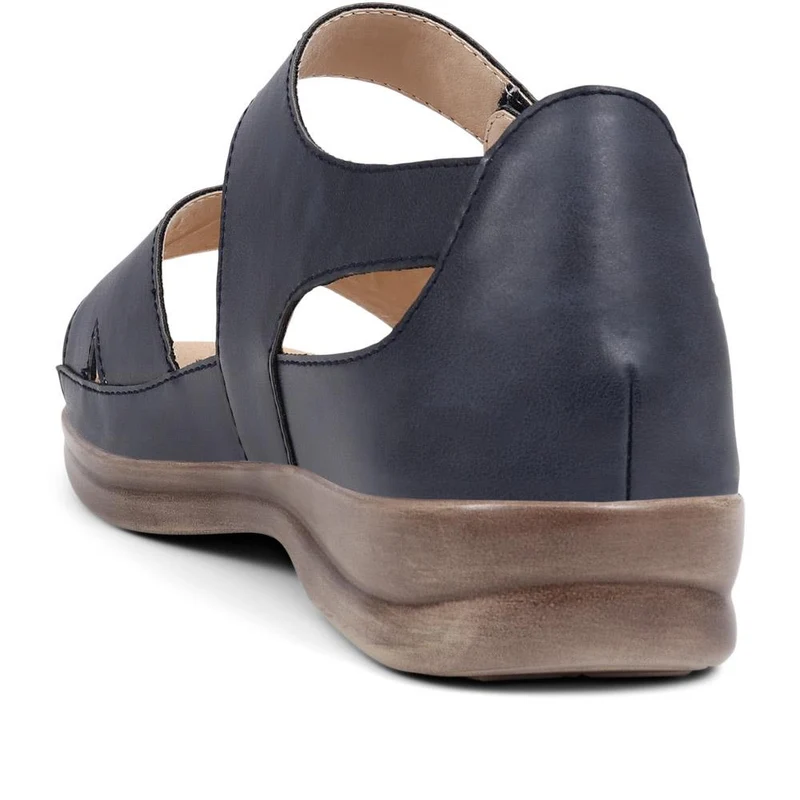 Extra-Wide Touch-Fasten Sandals - CARYL / 325 590 - Navy
