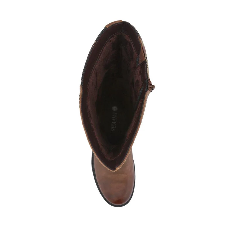 Long Casual Boots - PINYI42012 / 328 382 - Tan Floral