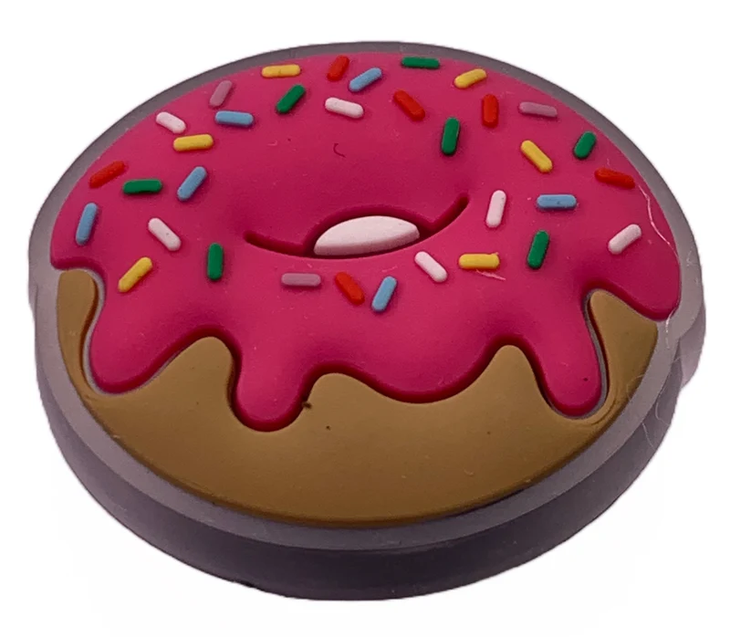 Crocs Jibbitz Leuchtender rosa Donut-Anhänger