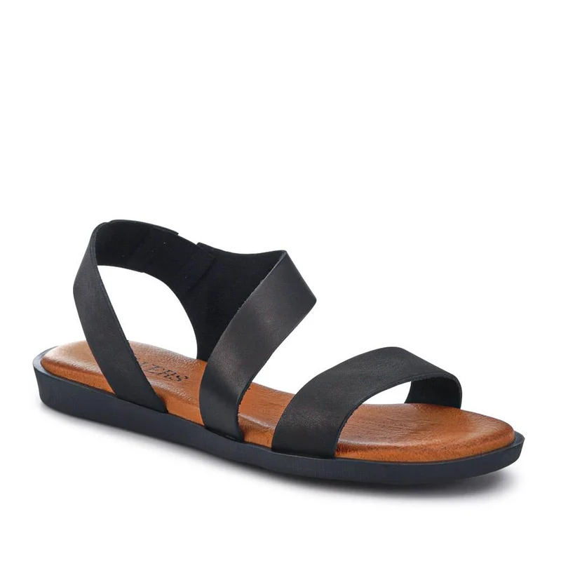 Elasticated Leather Sandals - PERSI41000 / 327 542
