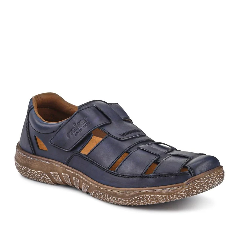 Breathable Leather Touch-Fasten Shoes - RKR41531 / 326 938 - Navy