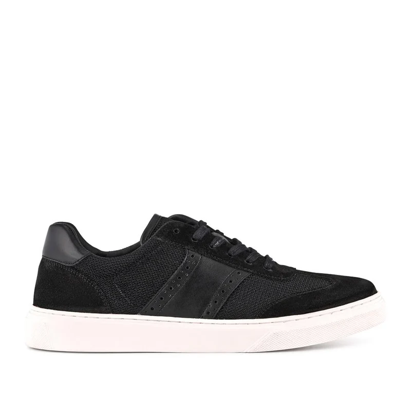 Stephan Lace-Up Leather Trainers - STEPHAN / 328 076 - Black Suede