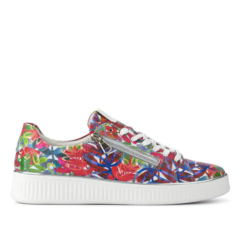 Leather Lace-Up Trainers - DRS41505 / 326 859 - Floral