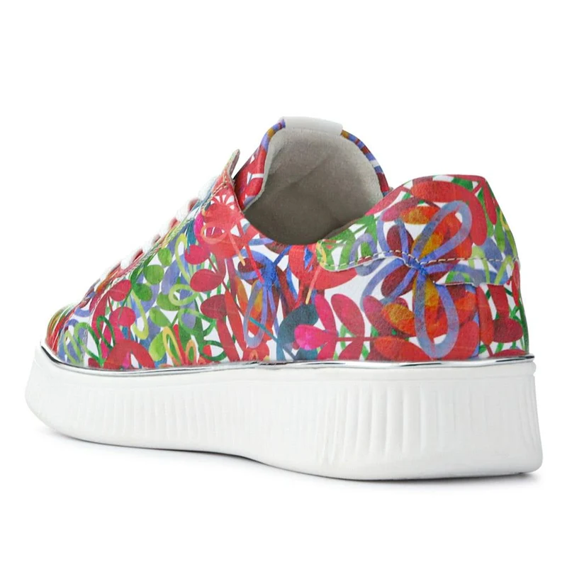 Leather Lace-Up Trainers - DRS41505 / 326 859 - Floral