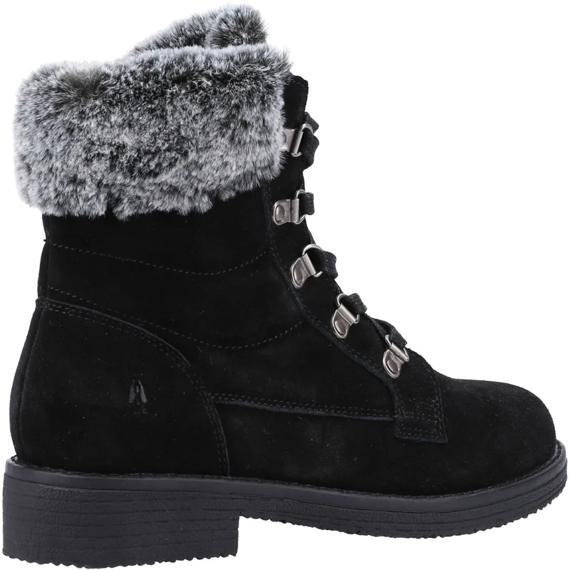 Hush Puppies Florence Wildleder-Mittelstiefel für Damen – Schwarz
