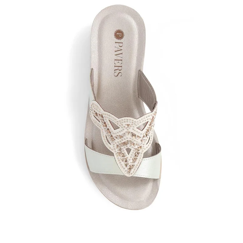 Embellished Mule Sandals - INB39043 / 325 202 - Gold