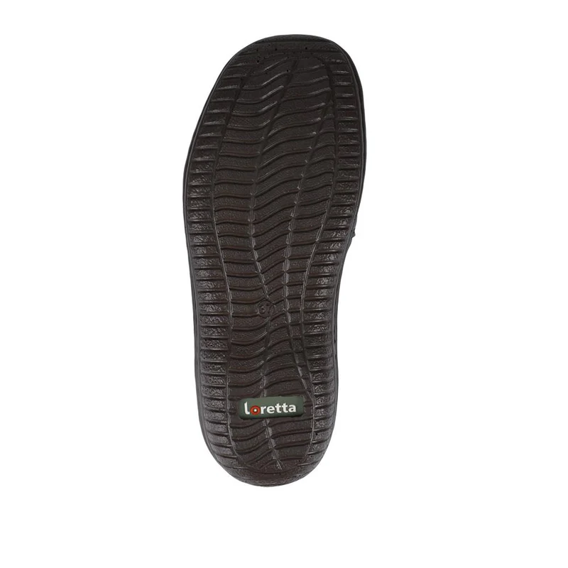 Loretta Leather Comfort Slip Ons - HAK42012 / 328 512 - Black-Brown