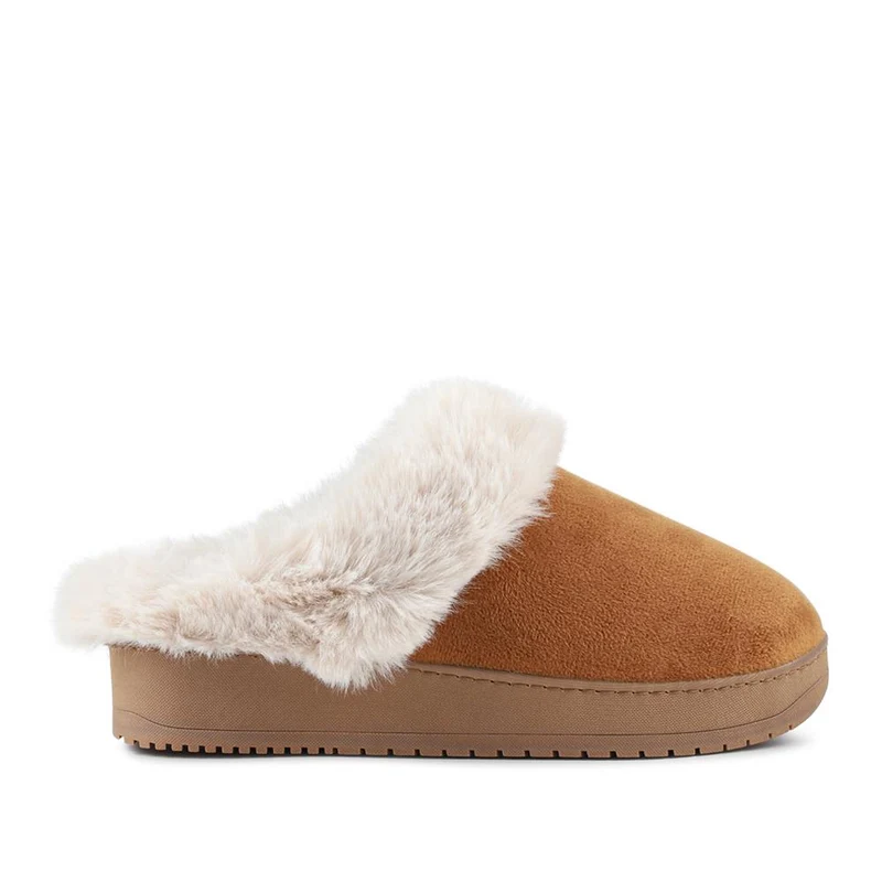 Cosy Mule Slippers - QING42004 / 327 932 - Chestnut