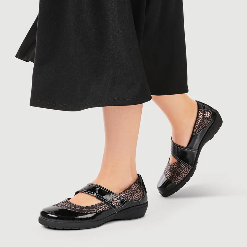 Cushioned Touch Fastening Mary Janes - WBINS42011 / 328 058 - Black Multi