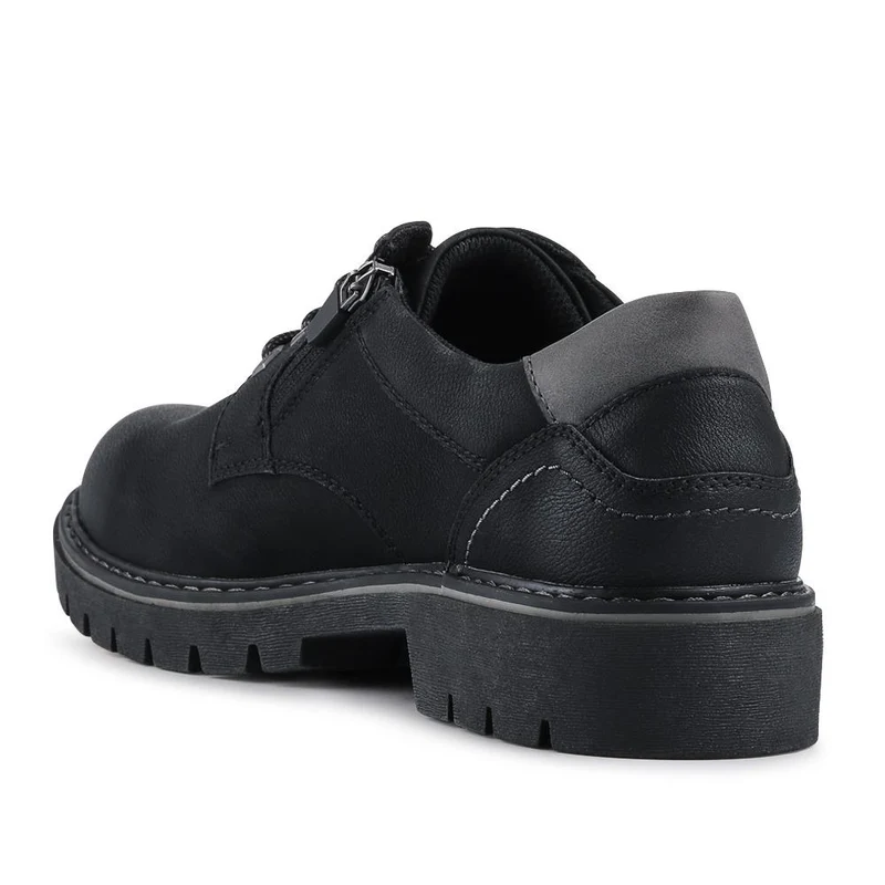 Wide Fit Lace Up Casual Shoes - GANG42002 / 327 878 - Black