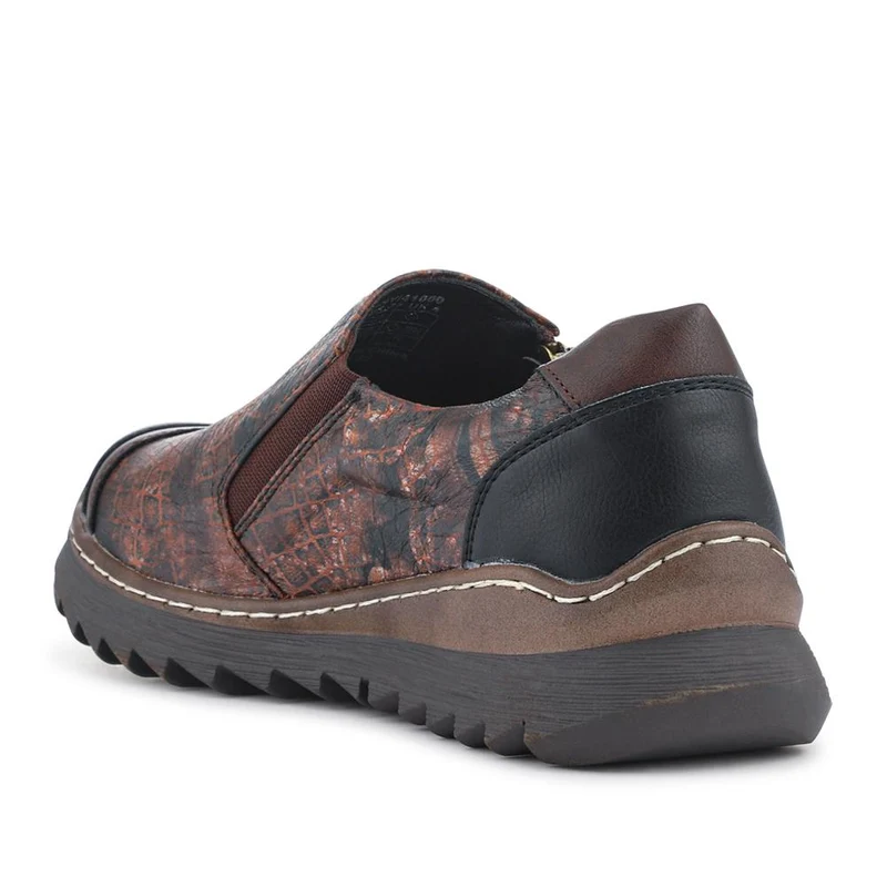 Casual Slip-On Shoes - PINYI41000 / 327 080 - Brown Croc