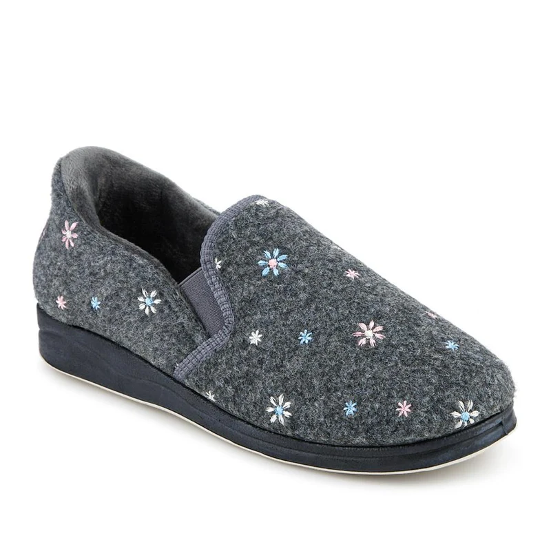 Easy Step In Memory Foam Slippers - QING42015 / 327 960 - Grey