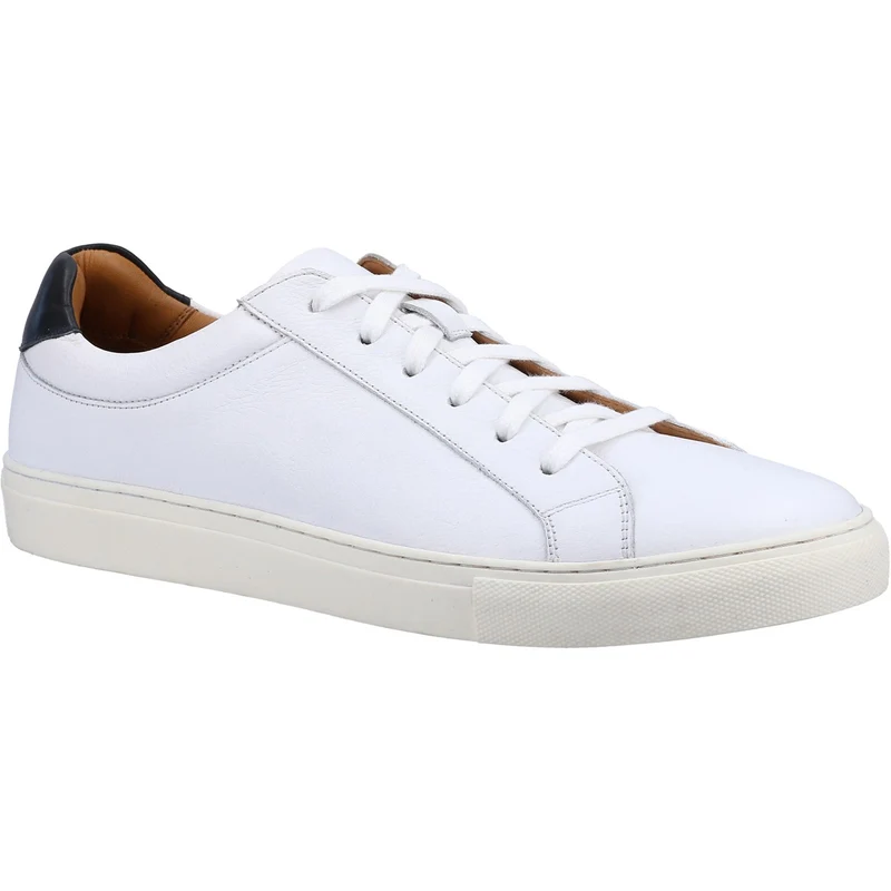 Hush Puppies Herren-Colton-Ledertrainer – Weiß