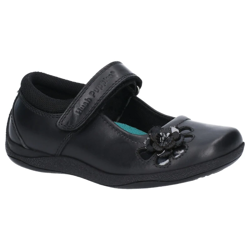 Hush Puppies Schulschuh „Jessica“ aus Leder für Mädchen – Schwarz