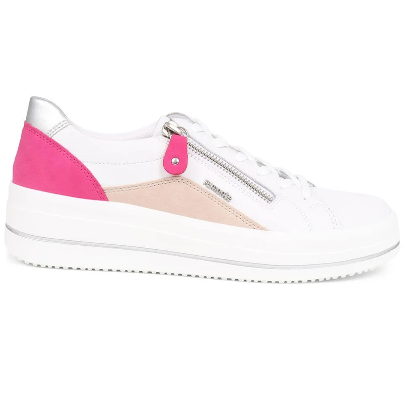 Contrasting Zip Trainers - DRS39504 / 325 414 - White Multi