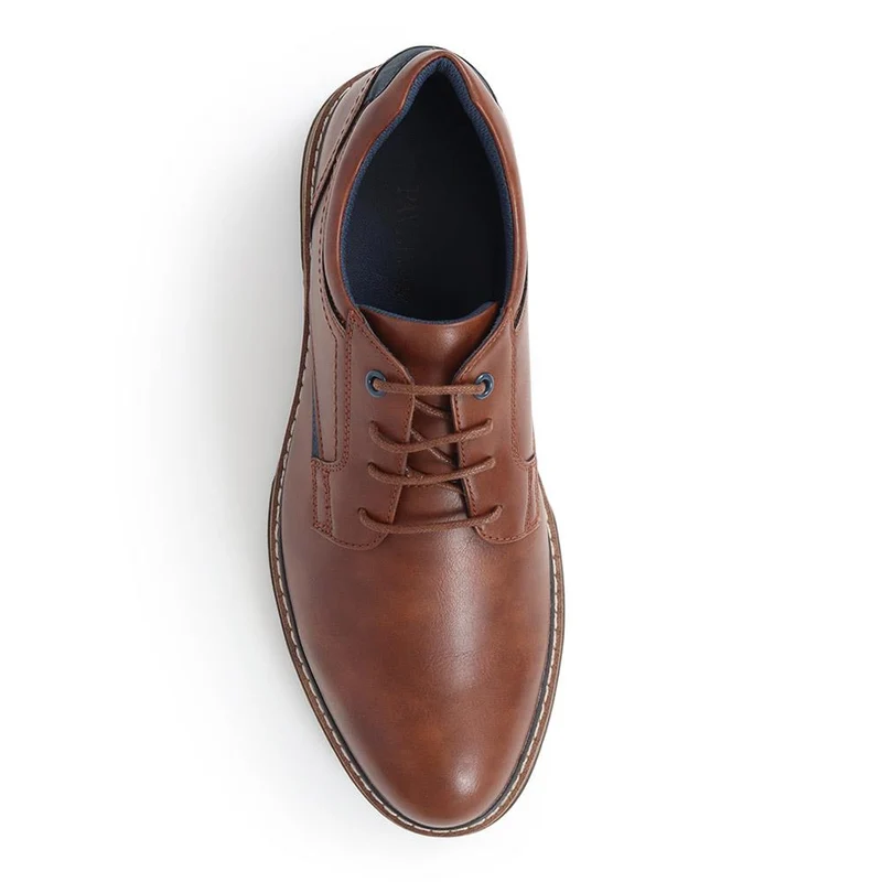 Wide Fit Lace-Up Casual Shoes - JIAHU40005 / 325 960 - Tan