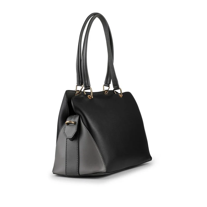 Bellissimo Snap-Fastening Mini Handbag - BELHETIA42009 / 328 389 - Black-Grey