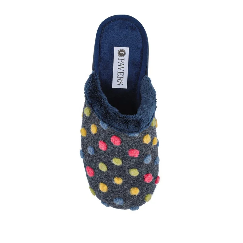 Cushioned Mule Slippers - FEVI40009 / 326 326 - Navy Multi