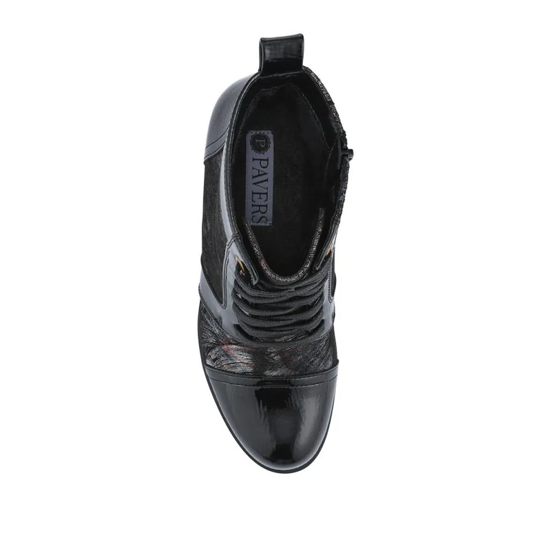 Block-Heeled Ankle Boots - SENBO42002 / 328 390 - Black Multi