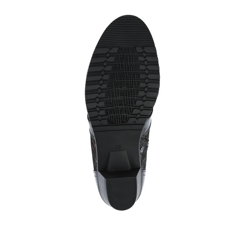 Block-Heeled Ankle Boots - SENBO42002 / 328 390 - Black Multi