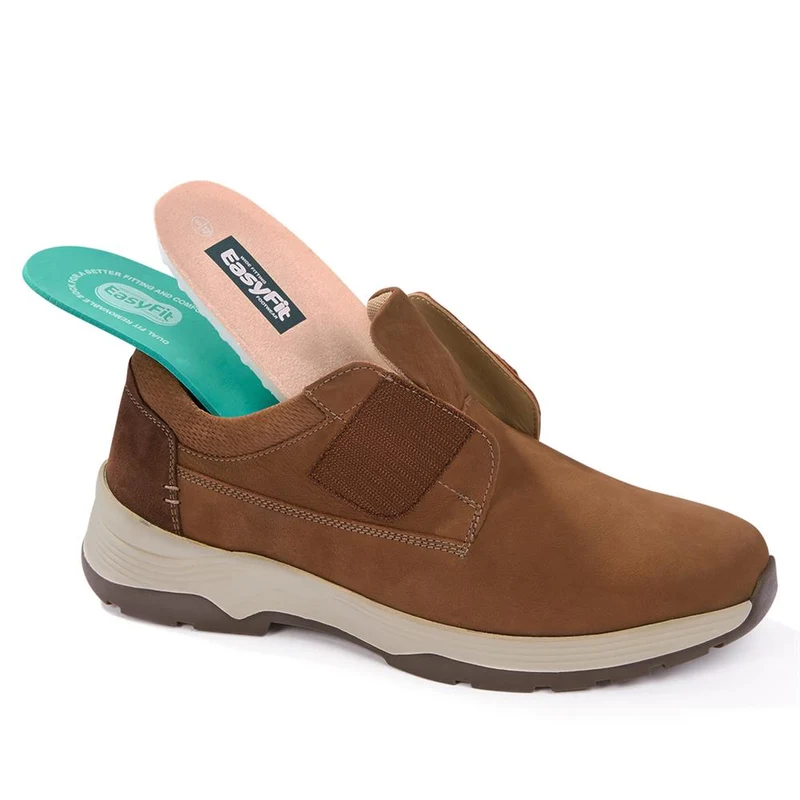Wide-Fitting Casual Shoes - CALEB / 326 960 - Mocha