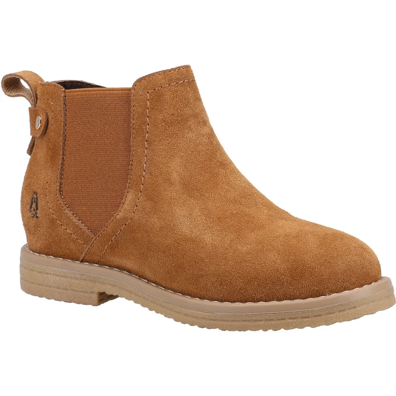 Hush Puppies Mädchen-Maddy-Wildlederstiefel – Hellbraun