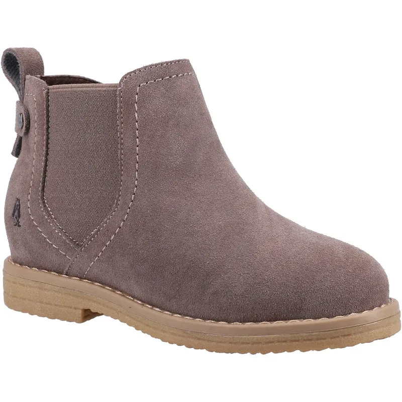 Hush Puppies Maddy Wildleder-Stiefeletten für Mädchen – Grau
