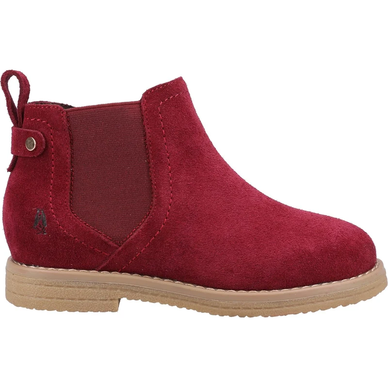Hush Puppies Maddy Wildleder-Stiefeletten für Mädchen – Rot