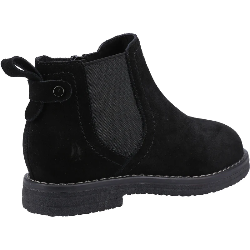 Hush Puppies Maddy Wildleder-Stiefelette für Mädchen – Schwarz