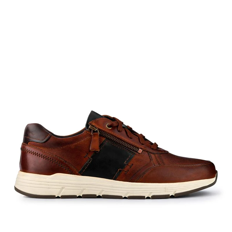 Leather Wide-Fit Slip-Ons - PARK41038 / 327 281 - Cognac