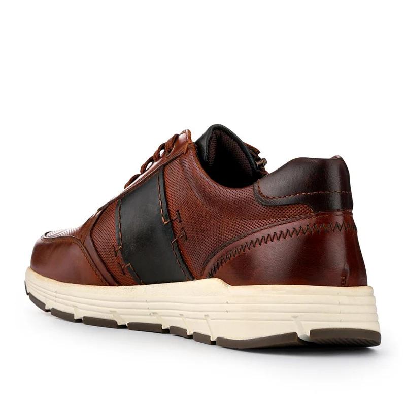 Leather Wide-Fit Slip-Ons - PARK41038 / 327 281 - Cognac