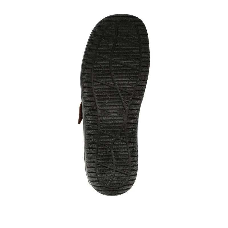 Leather Touch-Fastening Shoes - LUCK38001 / 324 182 - Brown