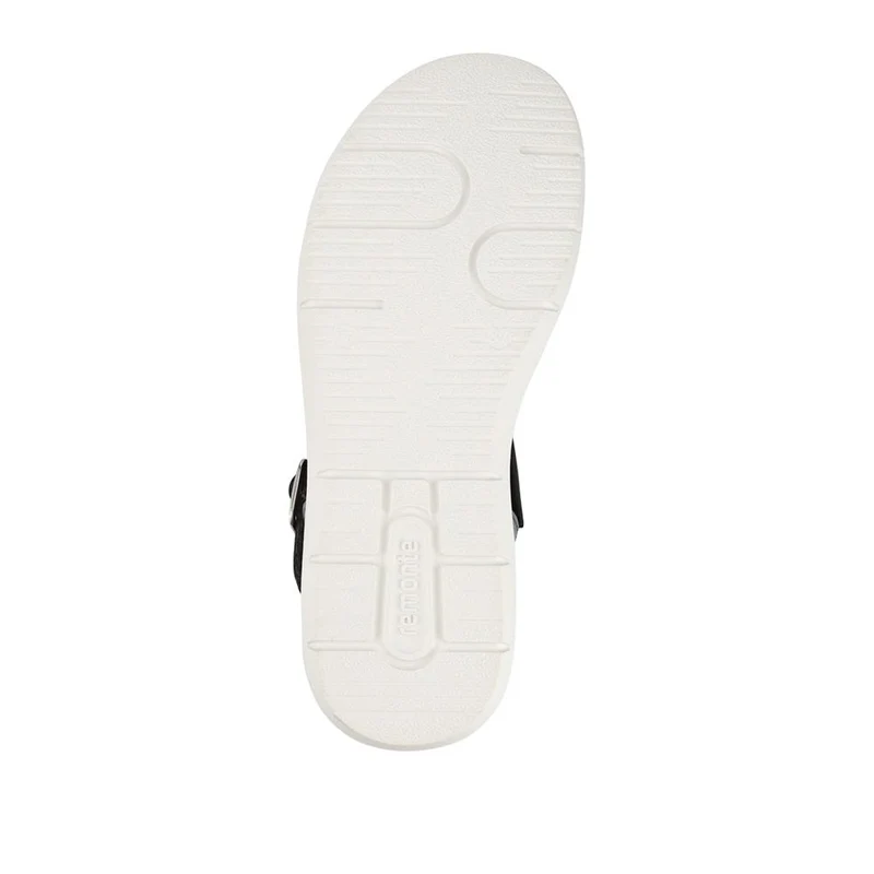 Buckle-Fastened Leather Sandals - DRS41509 / 327 088 - Navy Multi