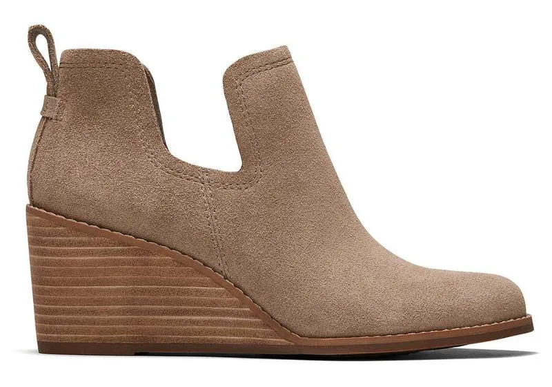 TOMS Kallie-Stiefel aus Wildleder für Damen – Taupe