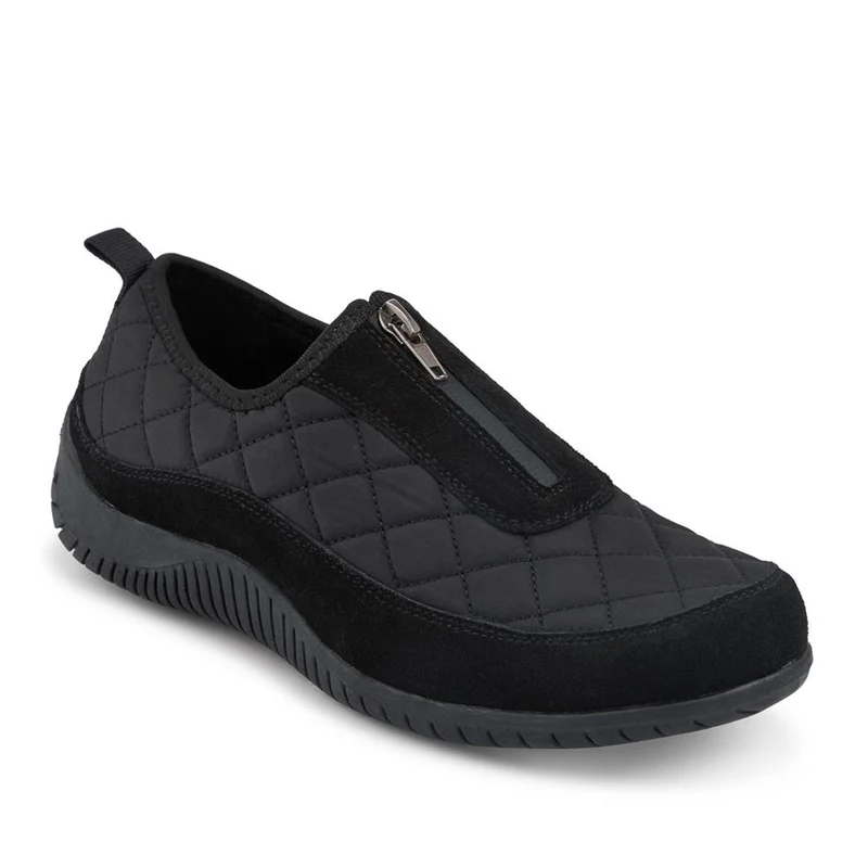Wide-Fit Leather Slip-On Shoes With Zip Fastening - BRK42019 / 328 406