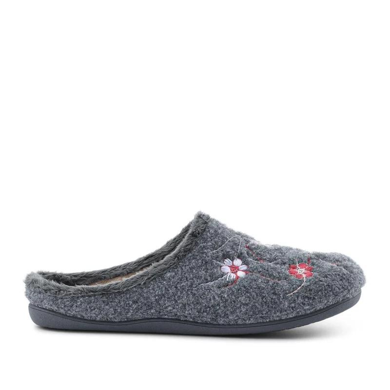 Floral Pattern Mule Slippers - BONAD42001 / 328 336 - Grey
