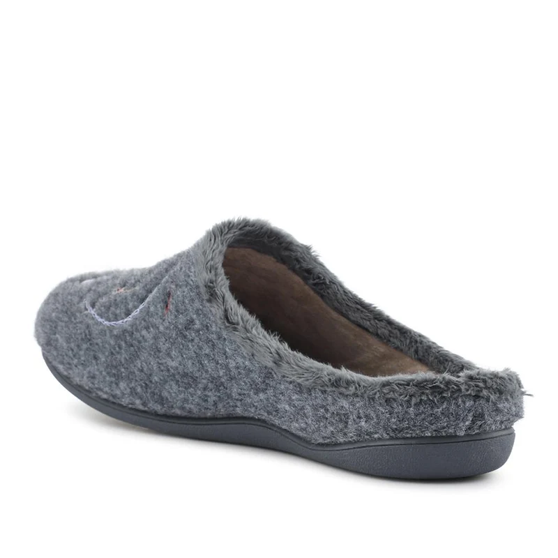 Floral Pattern Mule Slippers - BONAD42001 / 328 336 - Grey