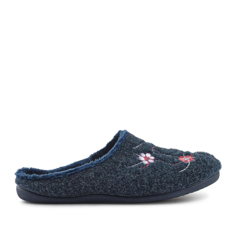 Floral Pattern Mule Slippers - BONAD42001 / 328 336 - Navy