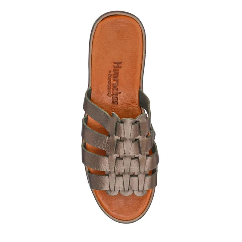 Leather Strappy Mule Sandals - EDNB40106 / 326 916 - Pewter