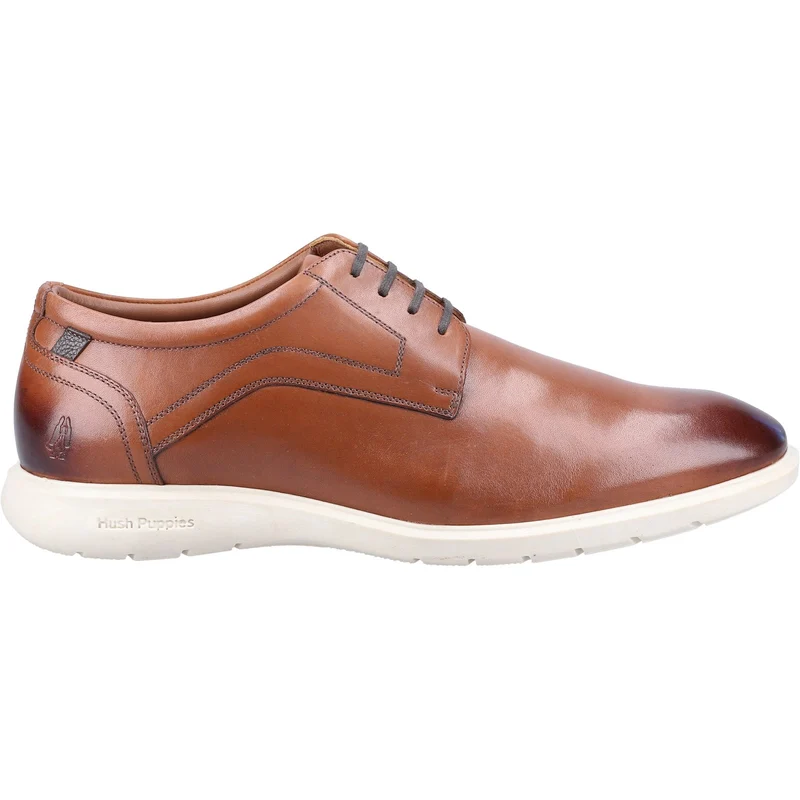 Hush Puppies Herren-Amos-Lederschuh – Hellbraun