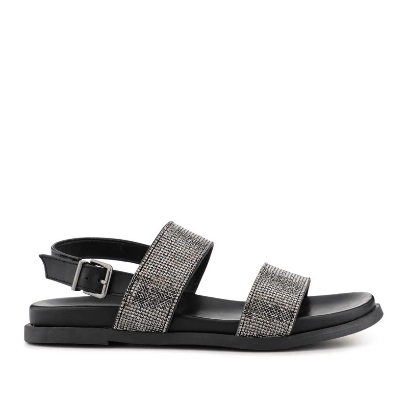 Buckled Slingback Sandals - PLAN41011 / 327 142 - Black
